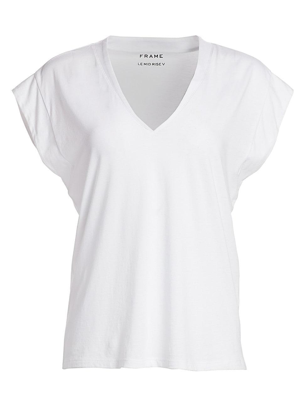 Frame Le Mid Rise V-Neck Tee Product Image