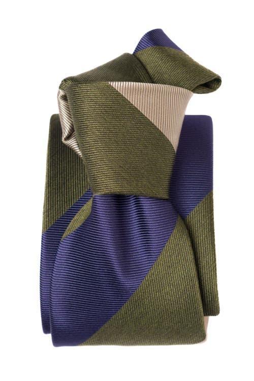 Elizabetta La Vigna - Extra Long Printed Silk Tie for Men in Navy at Nordstrom Product Image