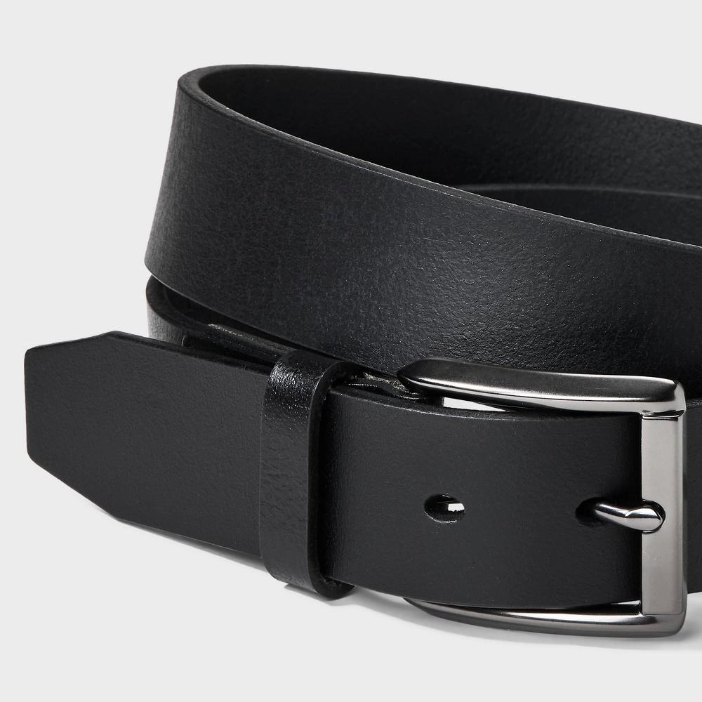 Men's Casual Leather Belt - Goodfellow & Co™ Black Product Image
