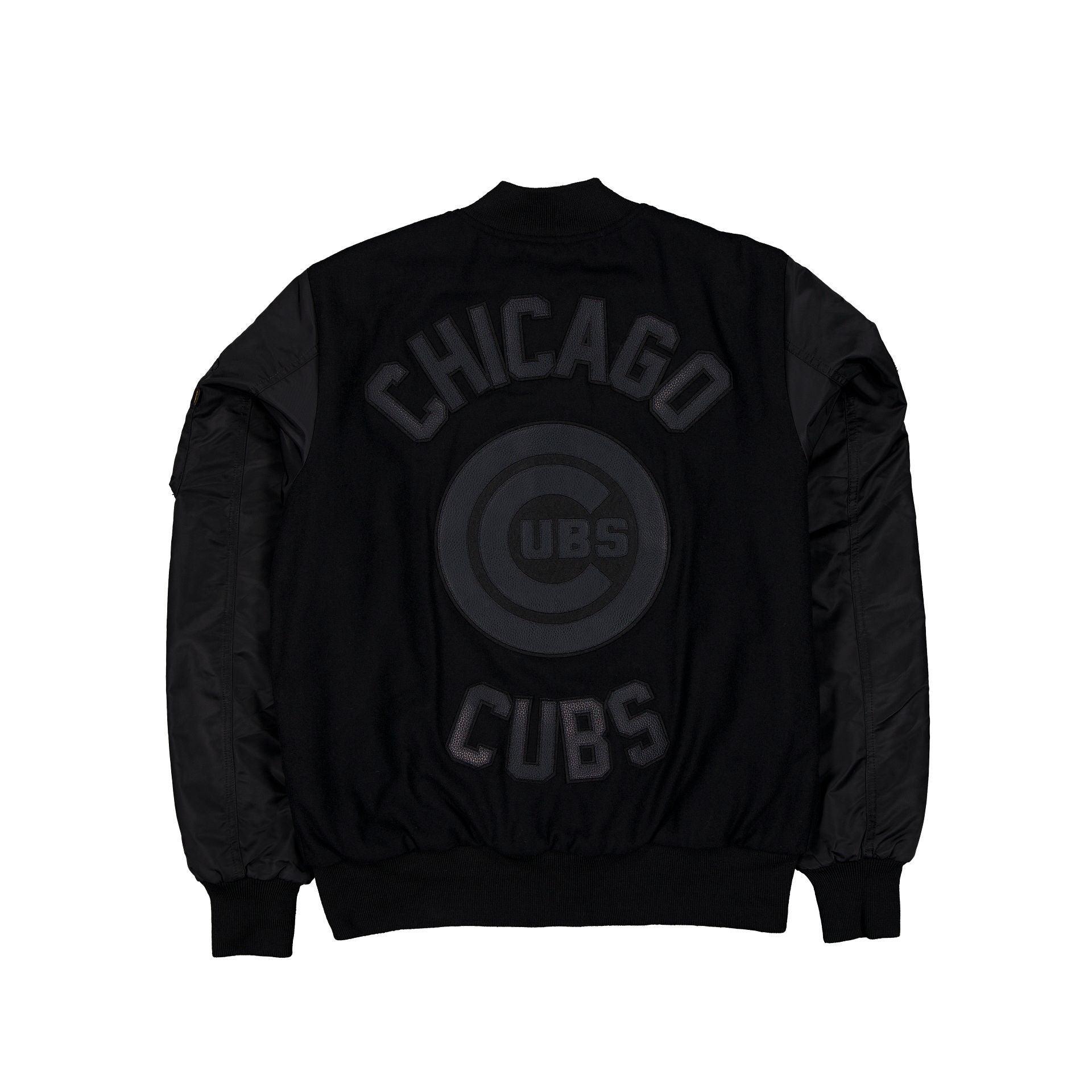 Alpha Industries x Chicago Cubs MA-1 Wool Varsity Jacket Black Male Product Image