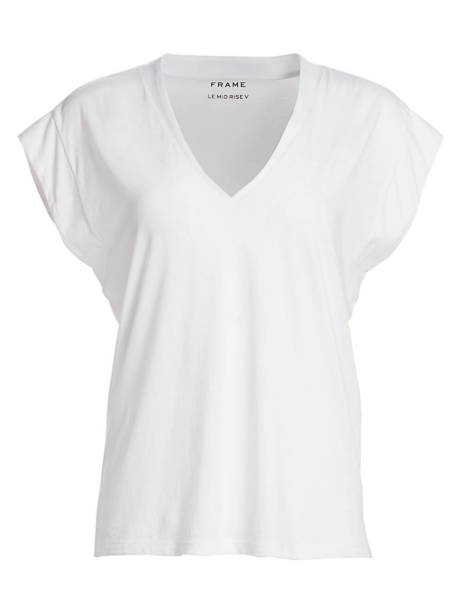 Frame Le Mid Rise V-Neck Tee Product Image