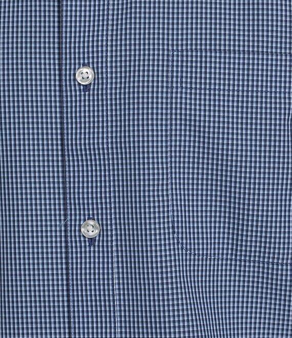 Gold Label Roundtree & Yorke Non-Iron Short Sleeve Gingham Poplin Sport Shirt Product Image