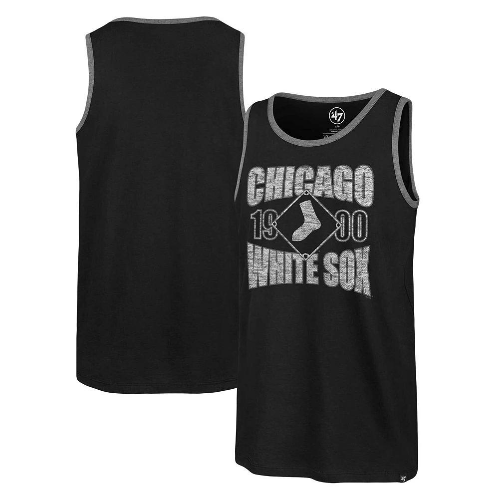 Men's '47 Black Chicago White Sox Upload Franklin Tank Top, Size: 3XL Product Image