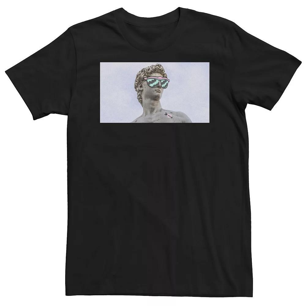 Big & Tall David Glasses Graphic Tee, Men's, Size: XXL Tall, Black Product Image