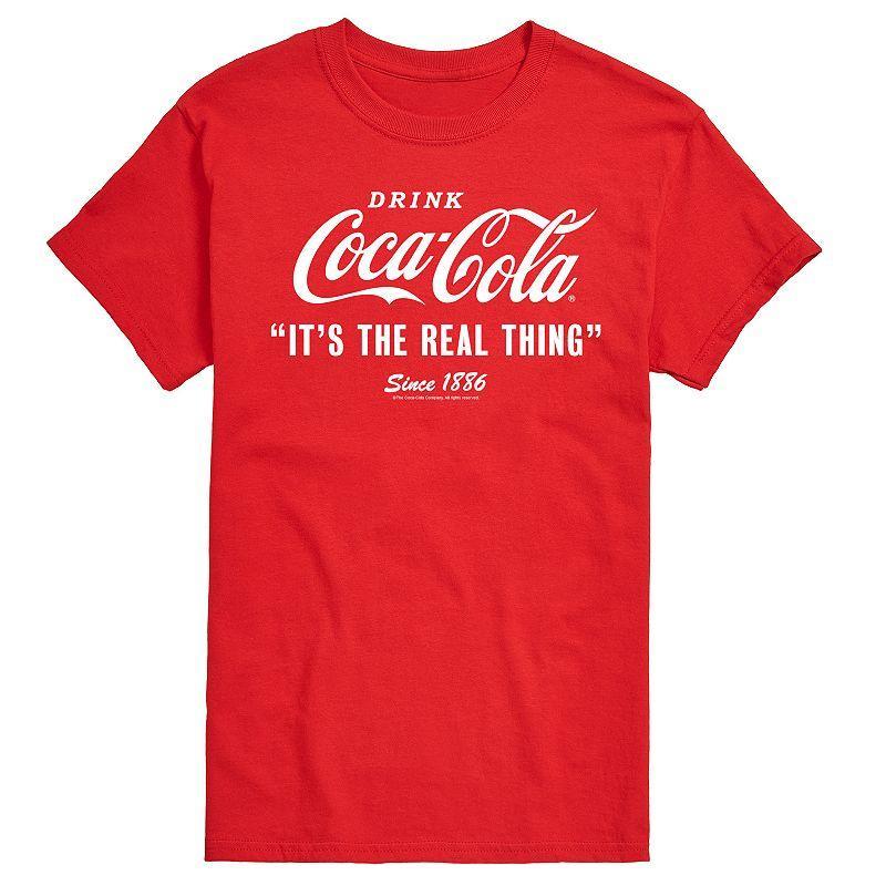 Mens Coca-Cola its the Real Thing Graphic Tee Grey Product Image