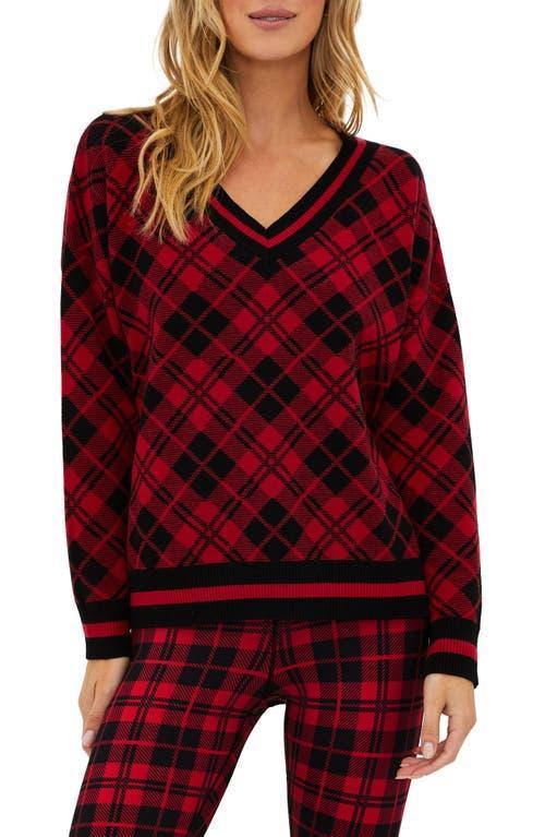 Beach Riot Joey Sweater (Merry Plaid) Women's Clothing Product Image