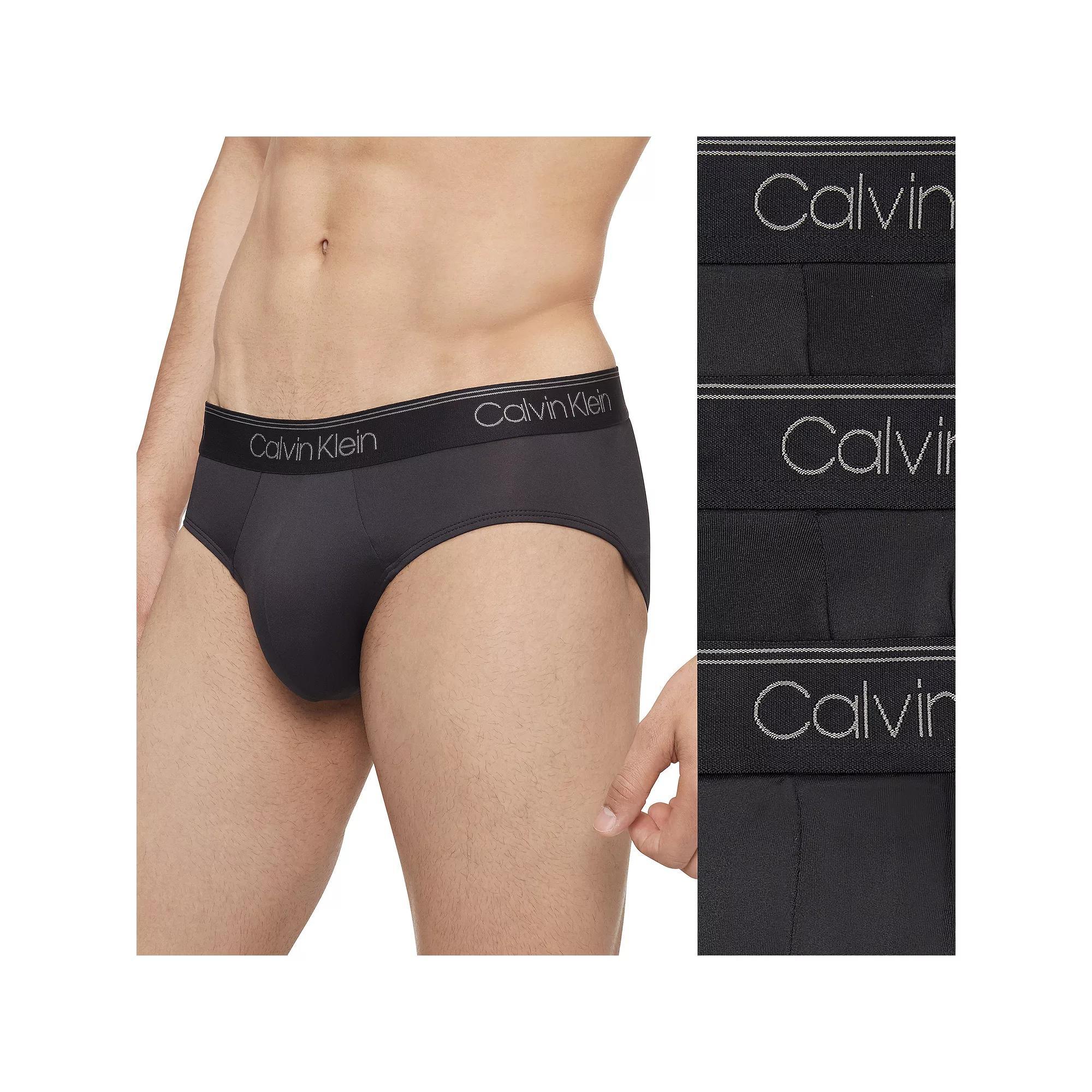 Mens Calvin Klein 3-Pack Microfiber Stretch Low-Rise Briefs Product Image