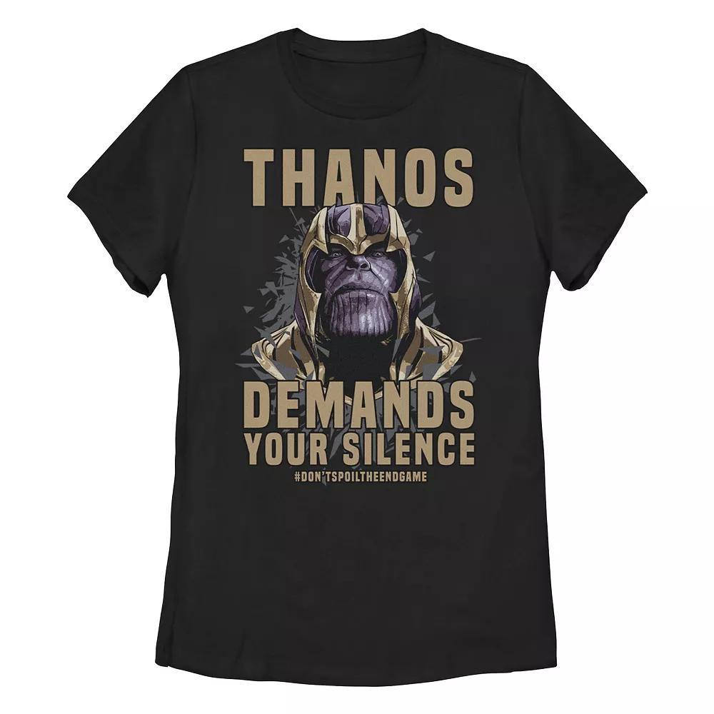 Juniors' Marvel "Thanos Demands" Graphic Tee, Girl's, Size: Medium, Black Product Image