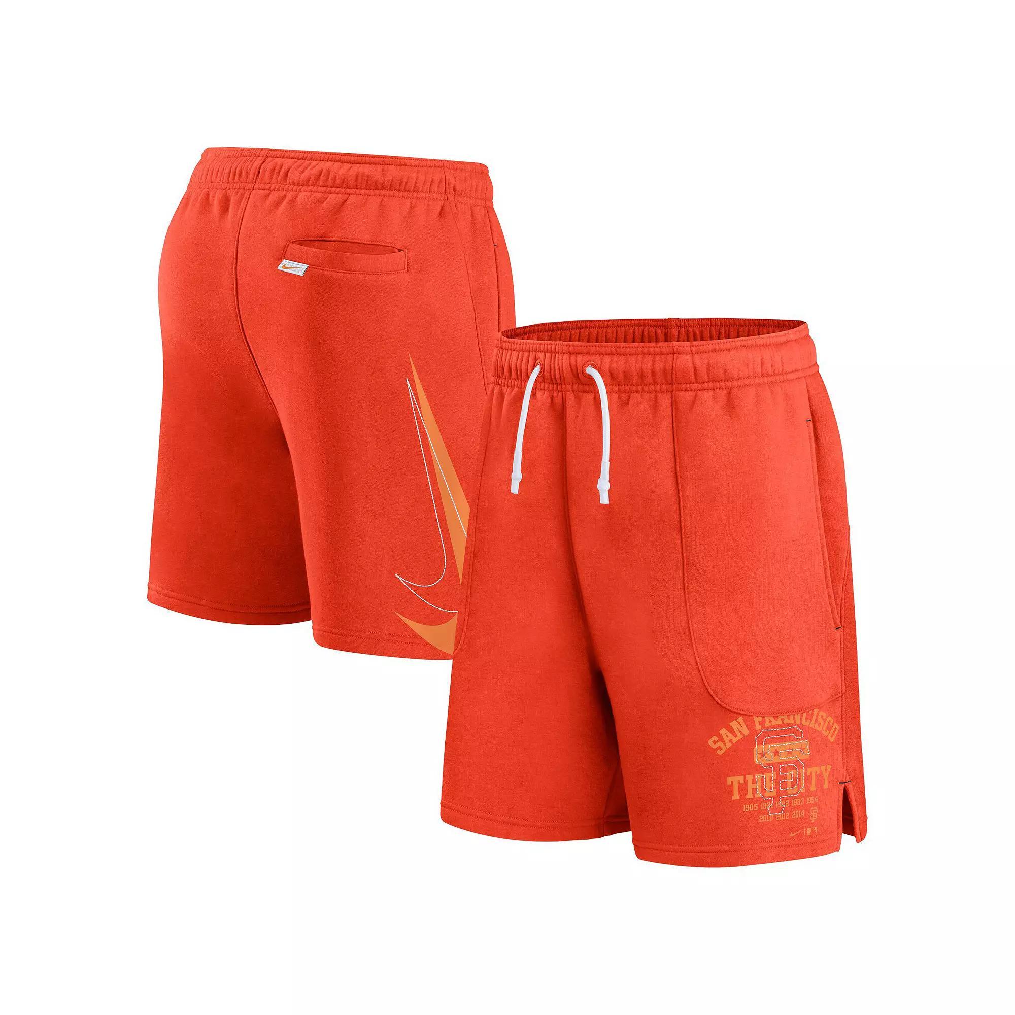 Men's Nike Orange New York Mets Statement Ball Game Shorts, Size: 2XL Product Image