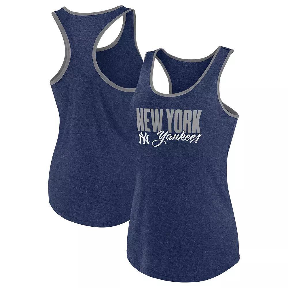 Women's Profile Navy New York Yankees Plus Size Racerback Tank Top, Size: 3XL, Blue Product Image