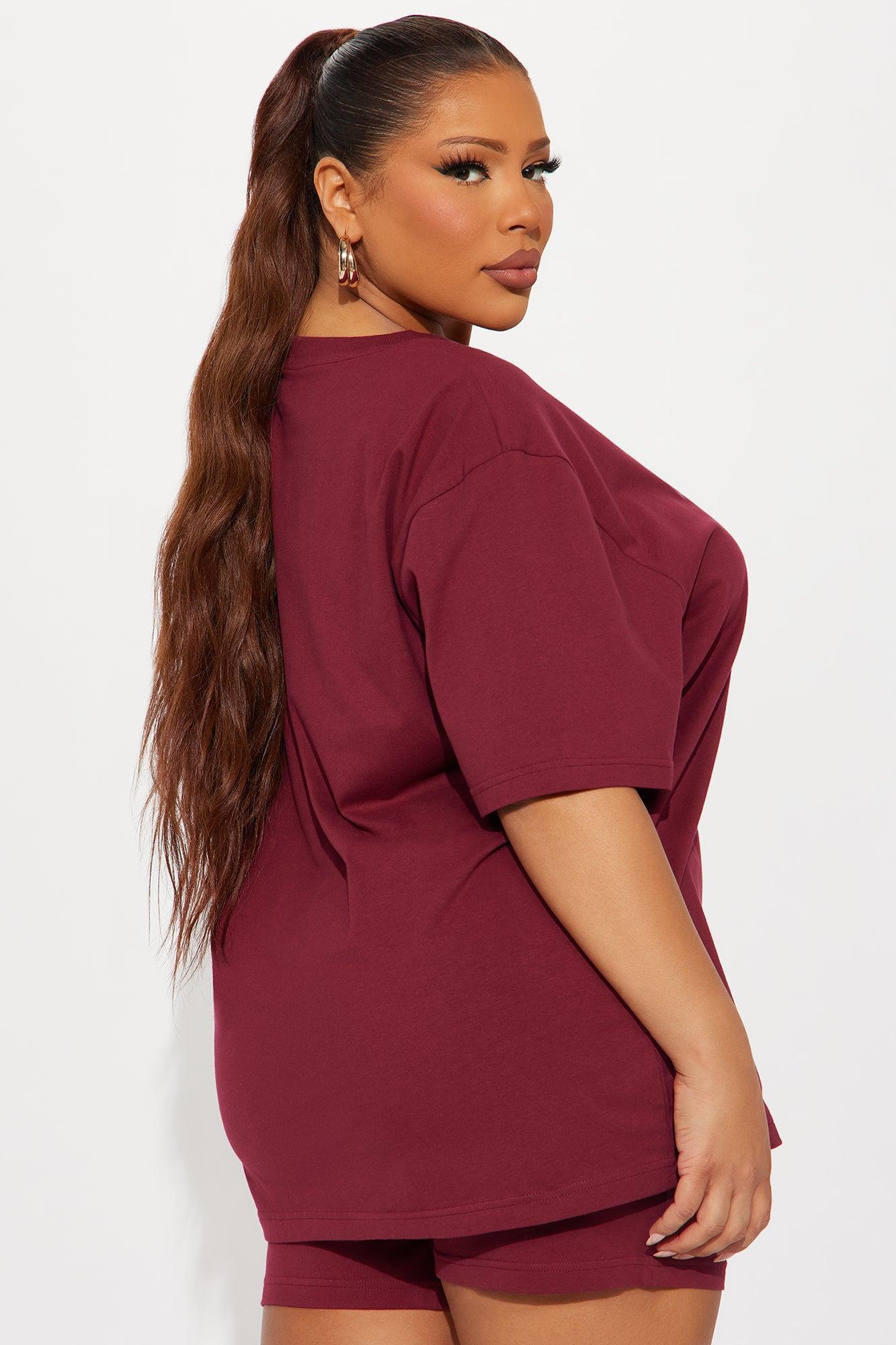 Margs Social Club Short Set - Burgundy Product Image