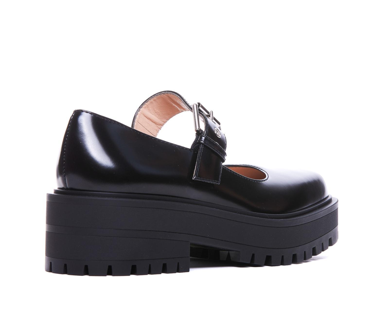 GIANVITO ROSSI Buckle-fastening Leather Loafers In Black Product Image
