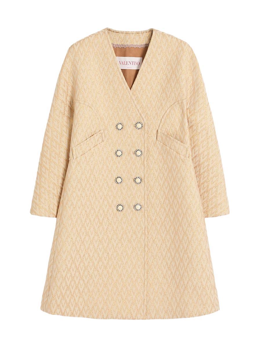 Womens Lurex Jacquard Toute La V Coat Product Image