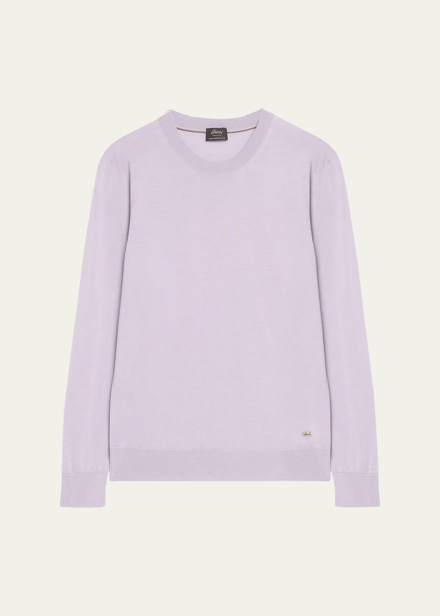 Mens Cashmere-Silk Crewneck Sweater Product Image