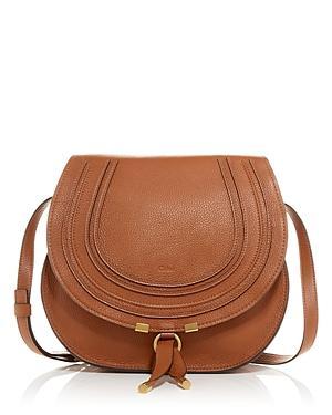 Womens Medium Marcie Leather Saddle Bag Product Image