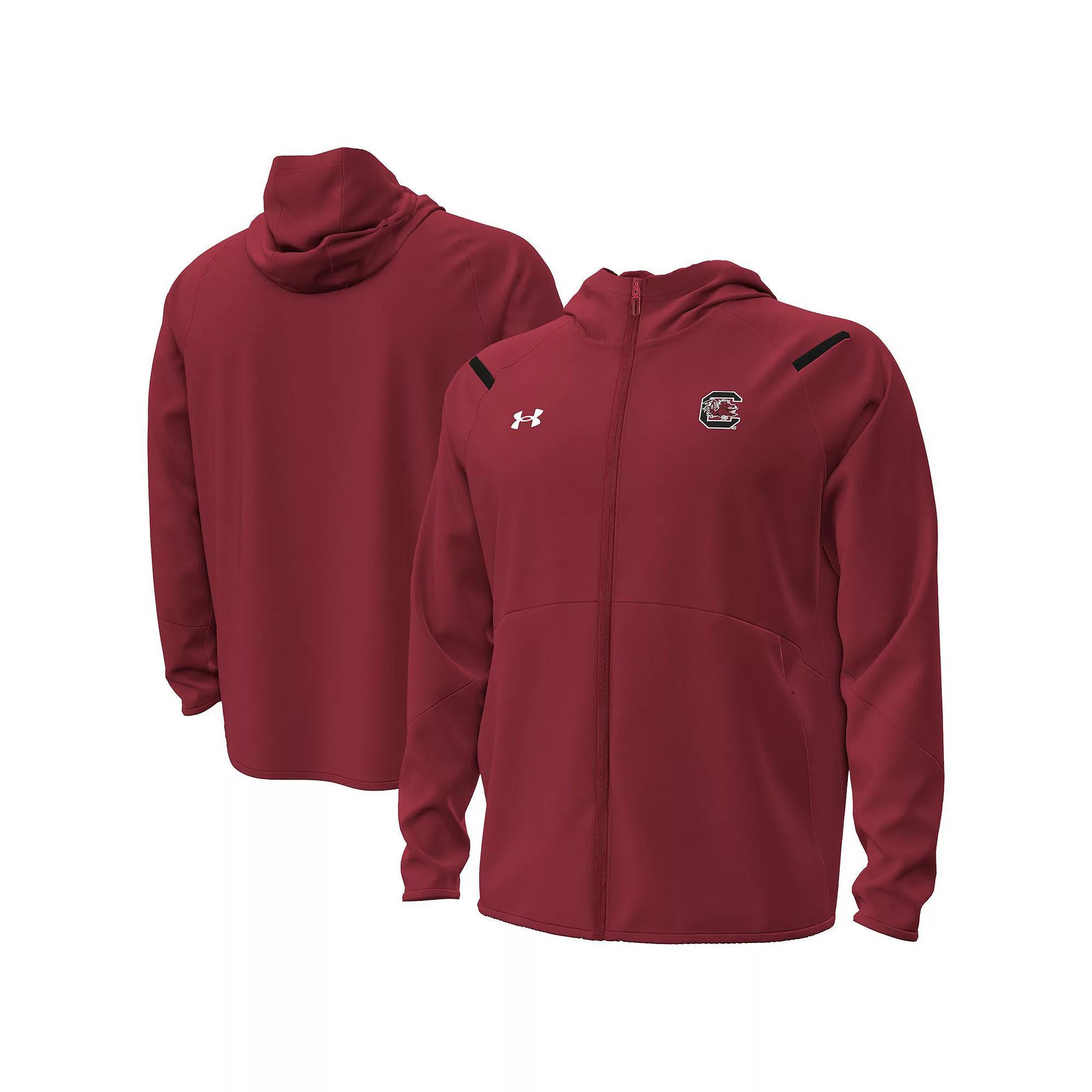 Men's Under Armour Red Wisconsin Badgers Unstoppable Performance Fleece Hoodie��Half-Zip Jacket, Size: XL Product Image