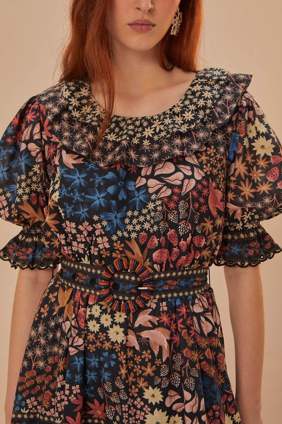 Black Jujus Garden Maxi Dress, JUJUS GARDEN BLACK / XXS Product Image