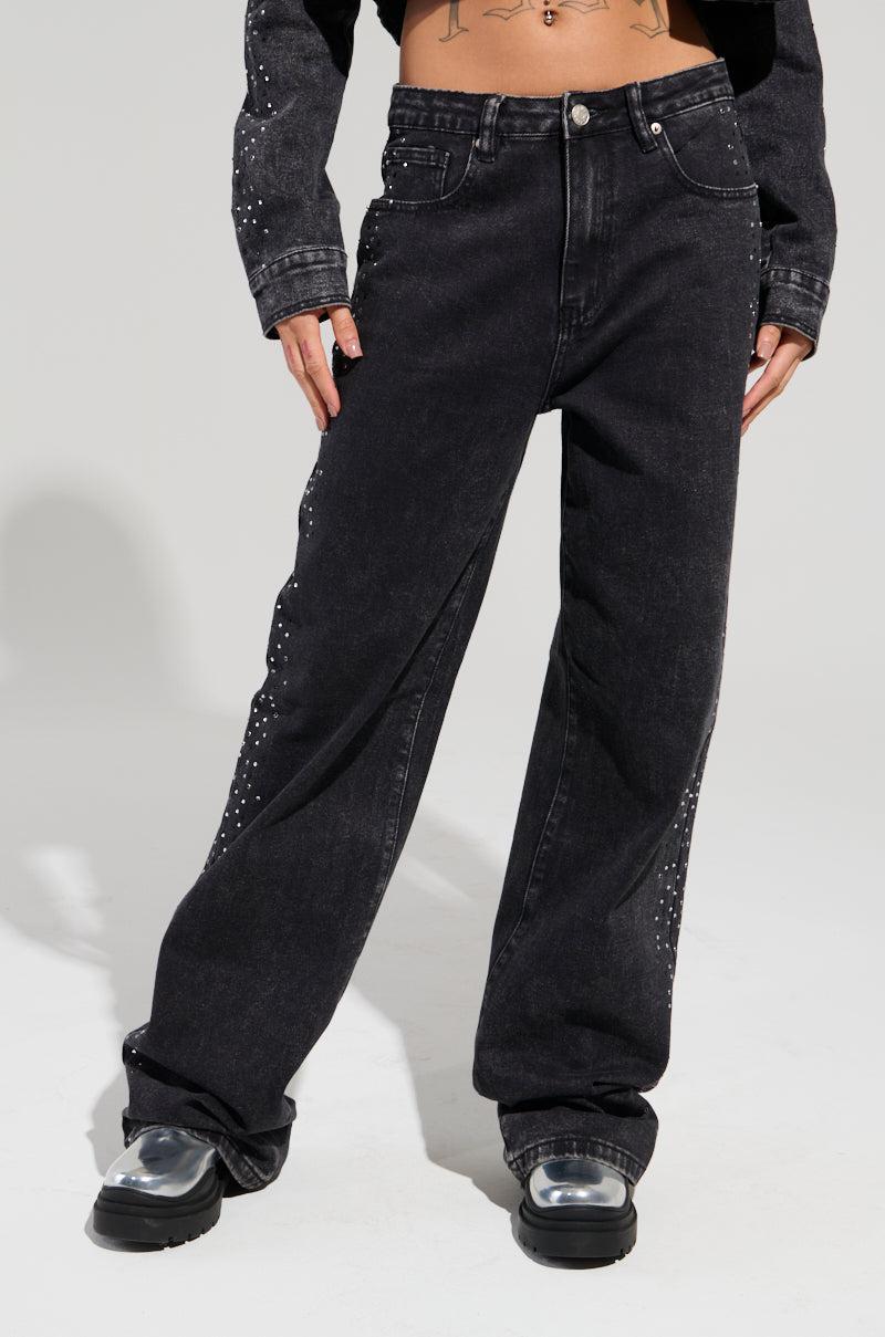 EMMIE EMBELLISHED WIDE LEG DENIM Product Image