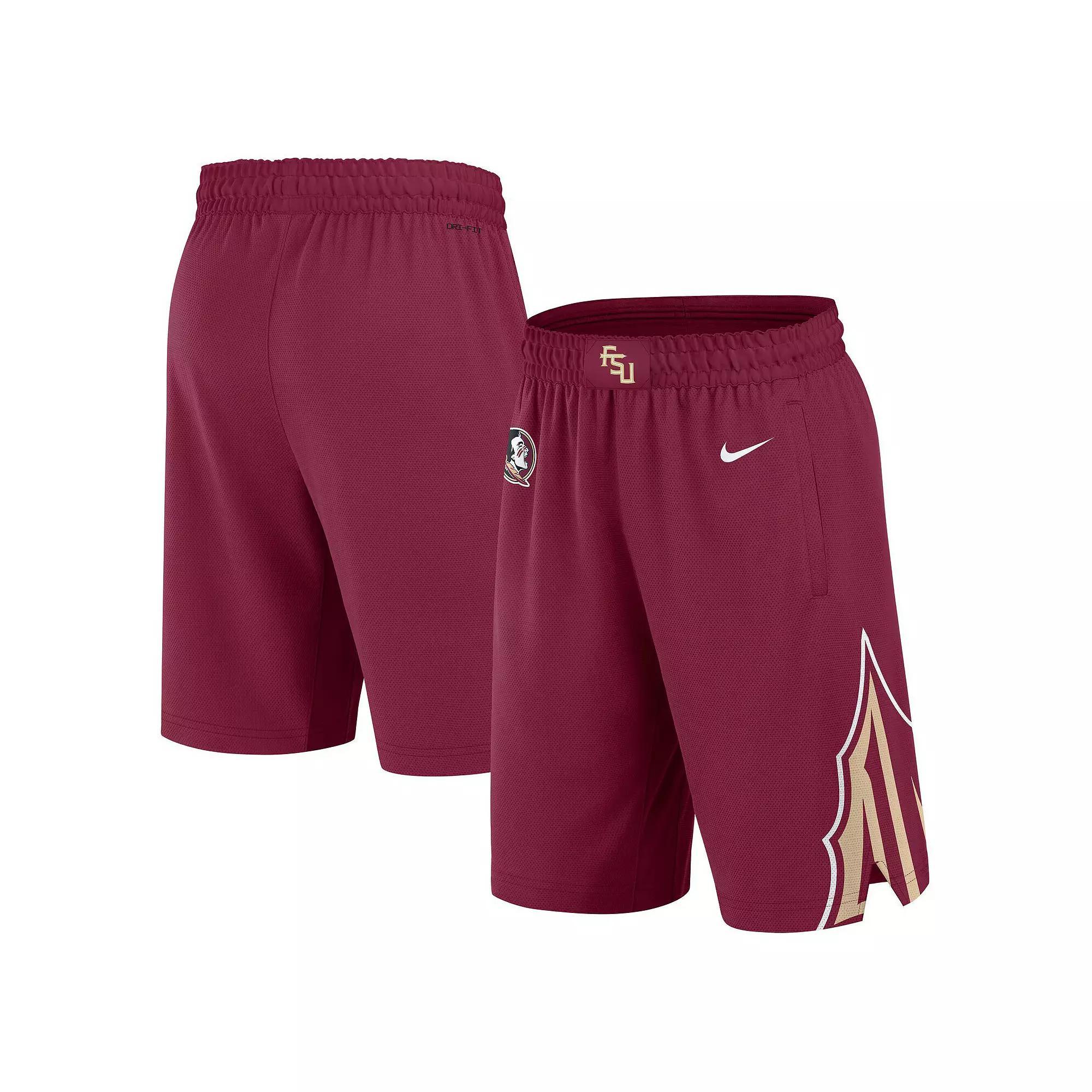 Men's Nike Garnet Florida State Seminoles Road Replica Performance Basketball Shorts, Size: XL, Red Product Image