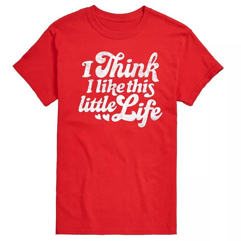 Men's I Think I Like This Little Life Graphic Tee, Size: Small, Grey Green Product Image