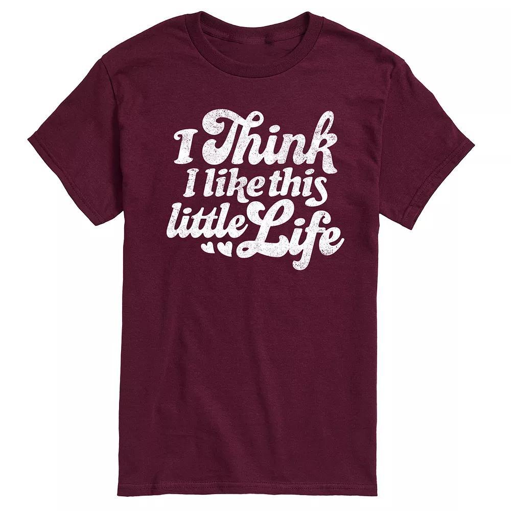 Men's I Think I Like This Little Life Graphic Tee, Size: Small, Grey Green Product Image