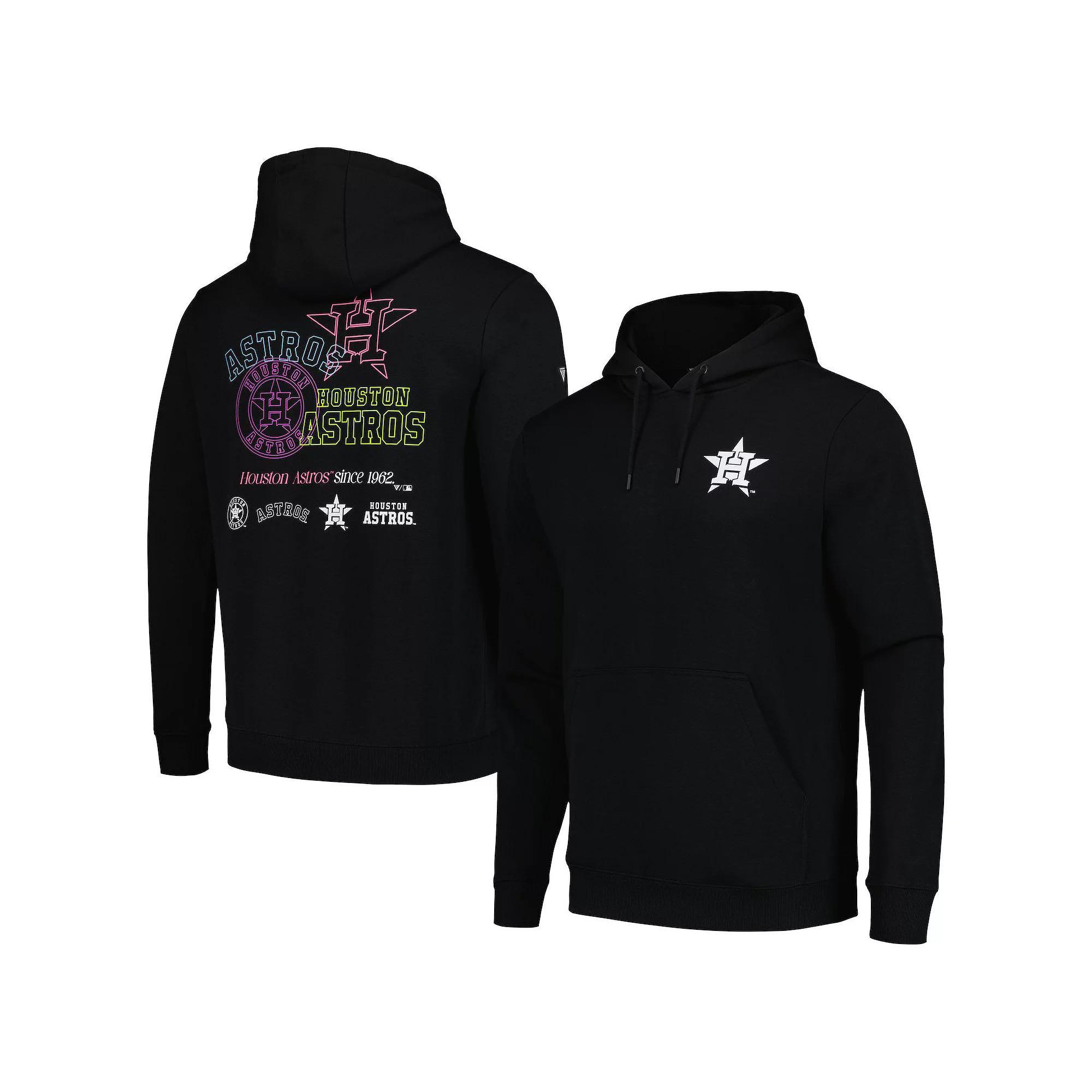 Men's Levelwear Black Houston Astros Podium Vintage Pullover Hoodie, Size: Large Product Image