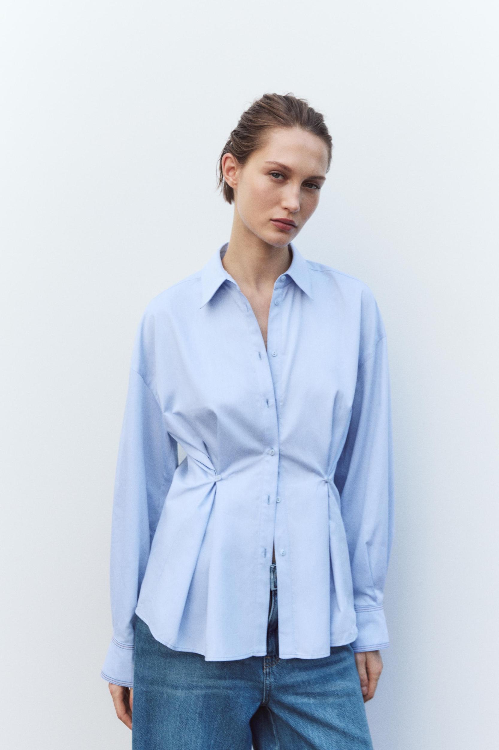 OXFORD SHIRT WITH ADJUSTABLE WAIST Product Image