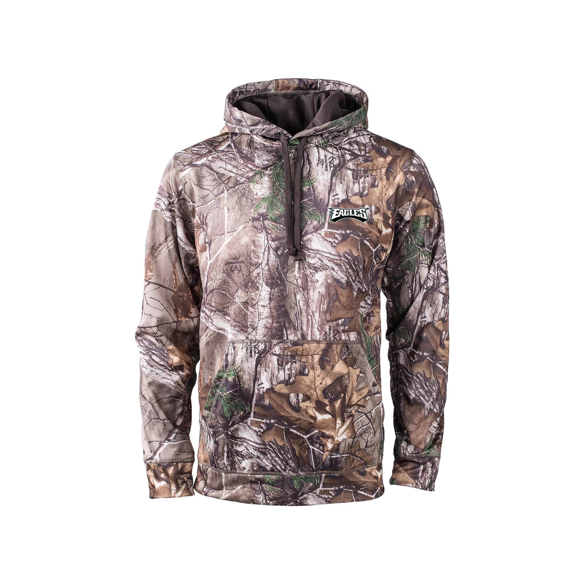 Men's Dunbrooke Realtree Camo Philadelphia Eagles Circle Champion Tech Fleece Pullover Hoodie, Size: Large, Green Product Image