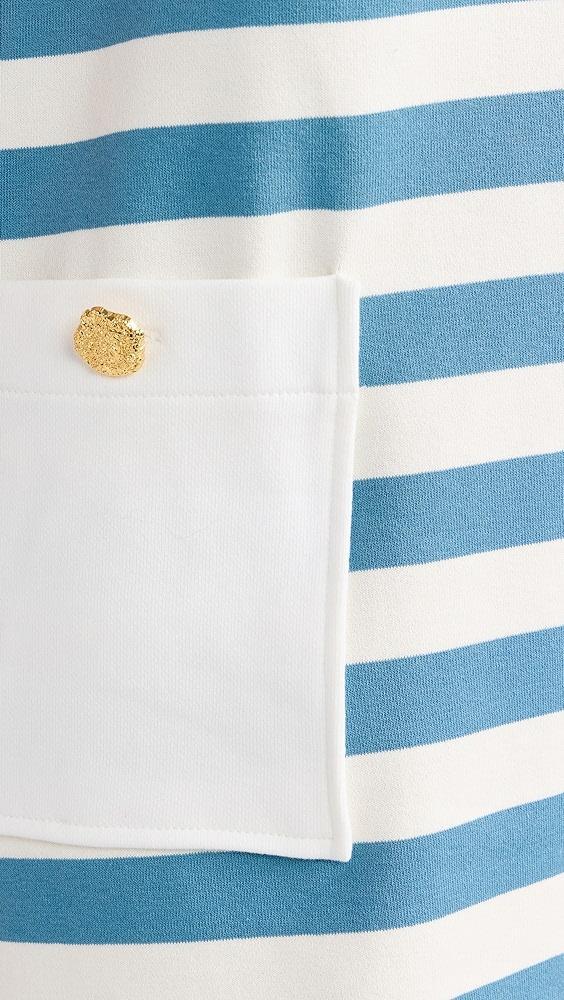English Factory Striped Dress with Patch Pockets | Shopbop Product Image