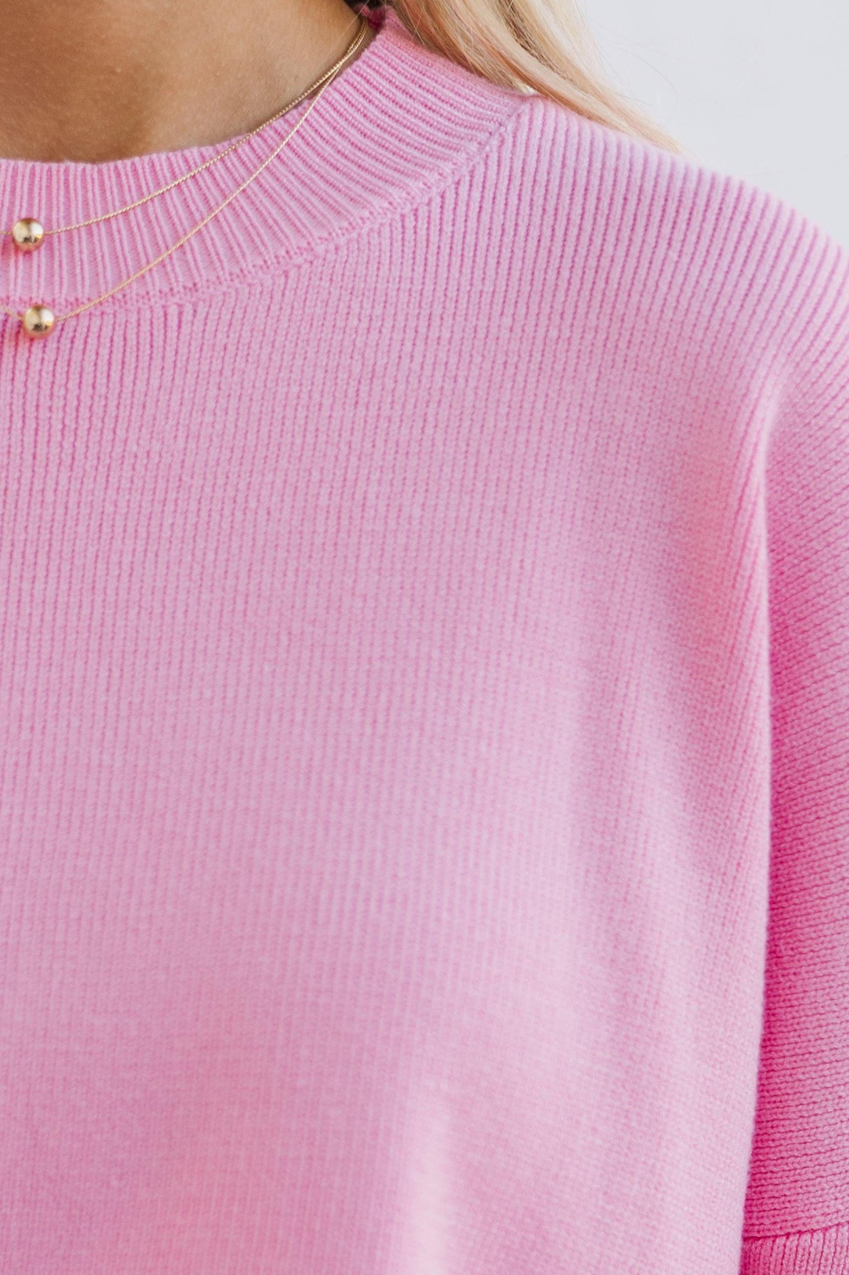 Perfectly You Pink Cropped Sweater Female Product Image