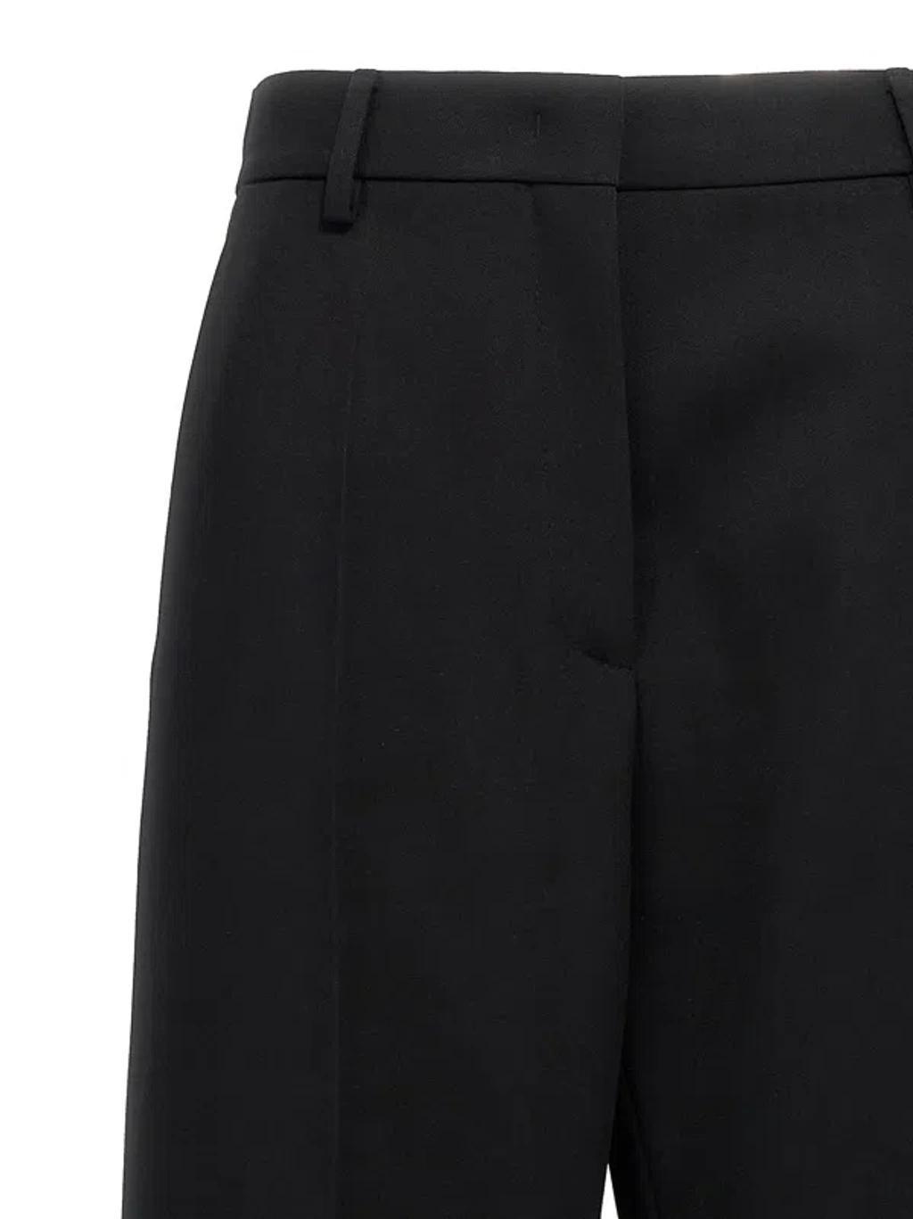 VALENTINO Black  Solid Grisaille Pants Product Image