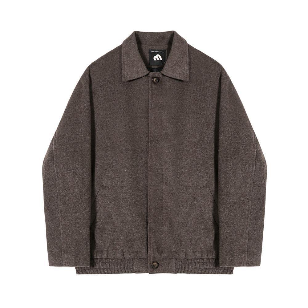 RT No. 6168 DARK BROWN WOOLEN VARSITY JK Product Image