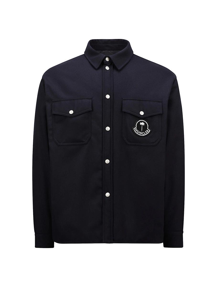 x Palm Angels Mens Quilted Button-Down Shirt Product Image