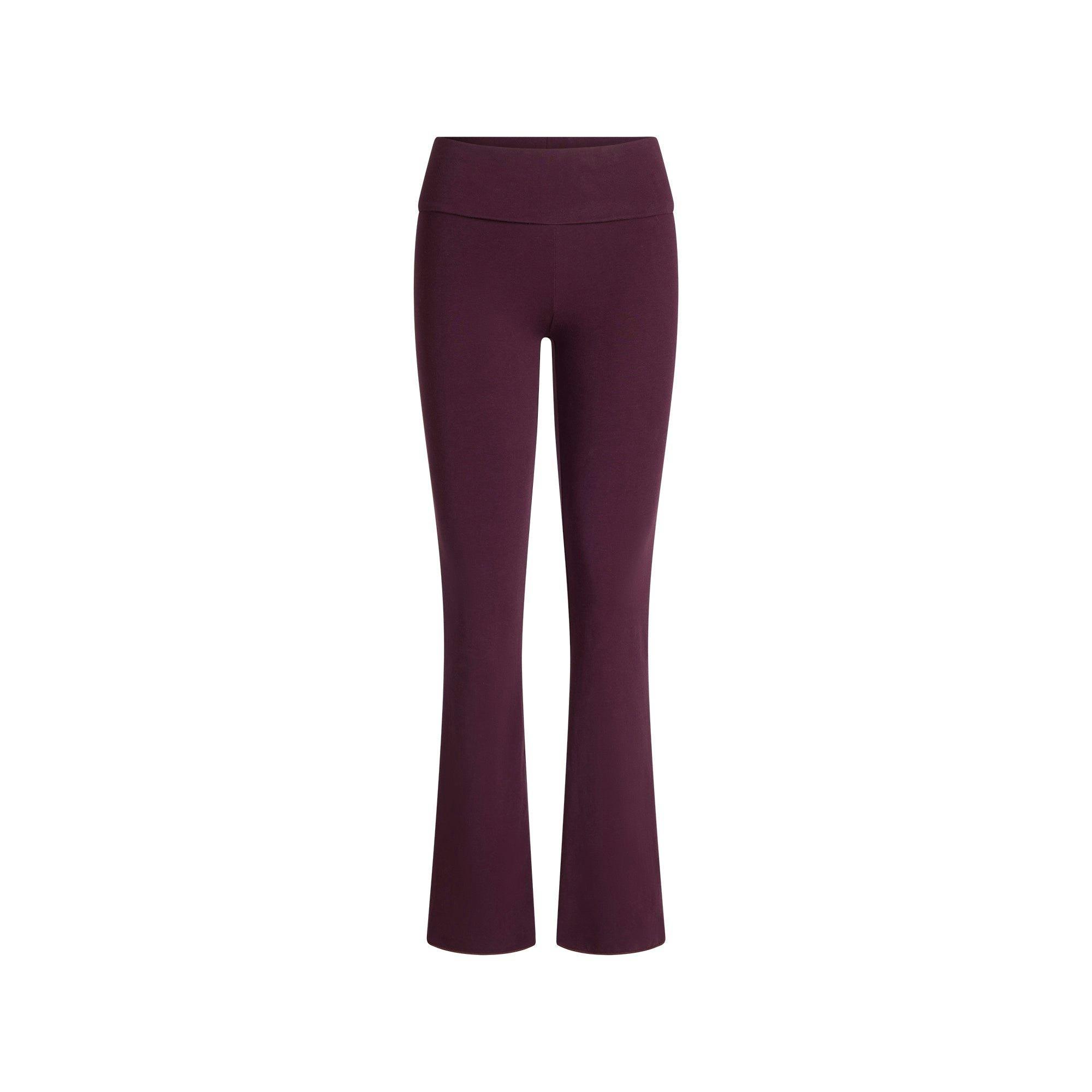 COTTON JERSEY FOLDOVER PANT | CURRANT Product Image