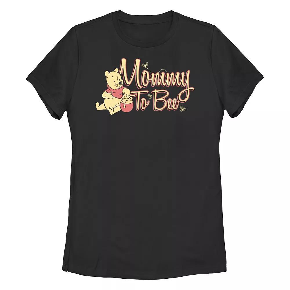 Disney's Winnie The Pooh Mommy To Bee Women's Graphic Tee, Size: Large, Black Product Image