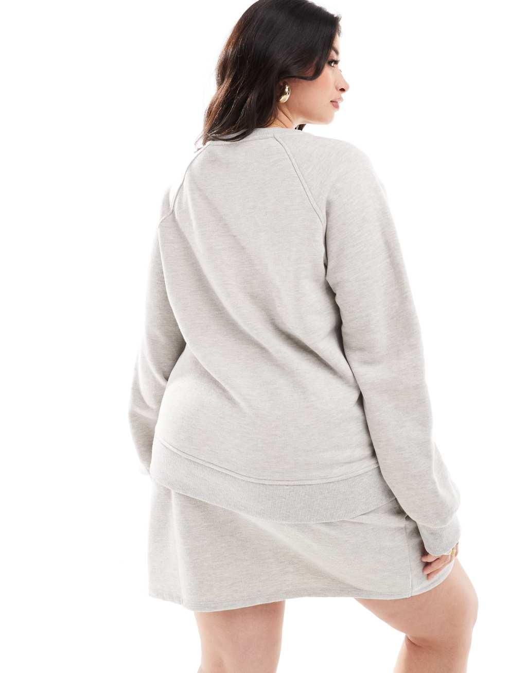 4th & Reckless Plus exclusive wide sleeve sweatshirt in heather gray - part of a set Product Image