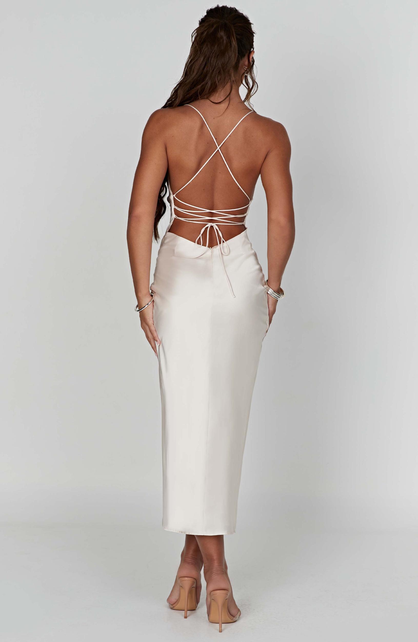 Jaida Midi Dress - Ivory Product Image