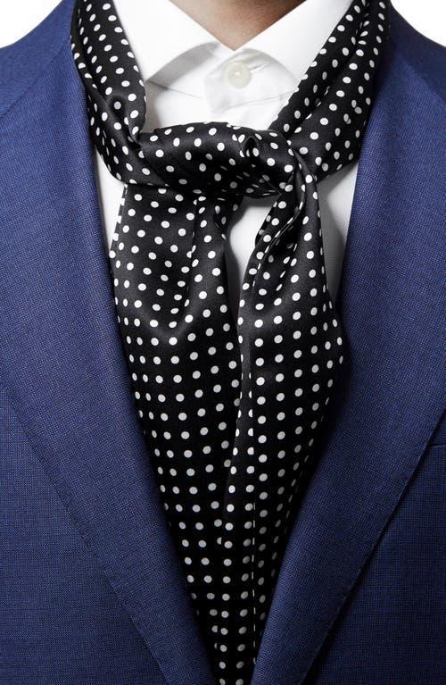 Mens Polka Dot Silk Scarf Product Image