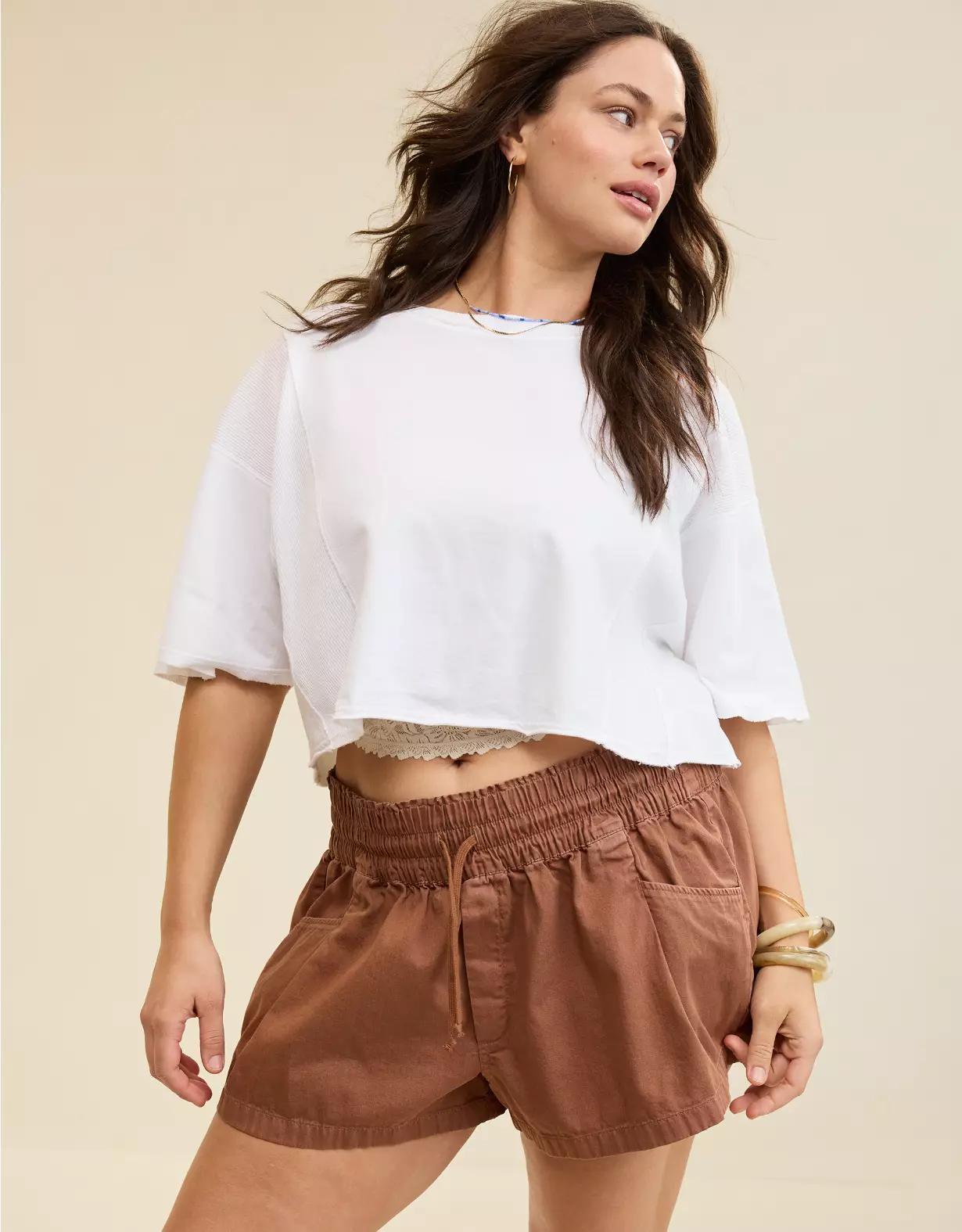 Aerie Let Loose Fleece T-Shirt Product Image