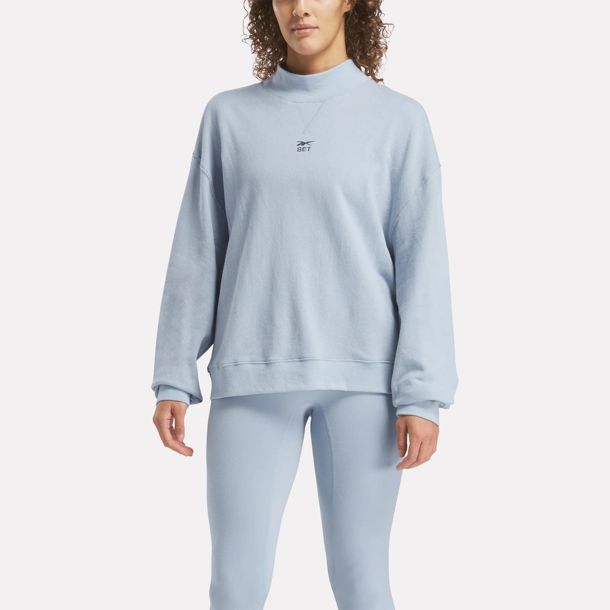 Women's Reebok x SET Classic Lightweight Crewneck Sweatshirt Female Product Image