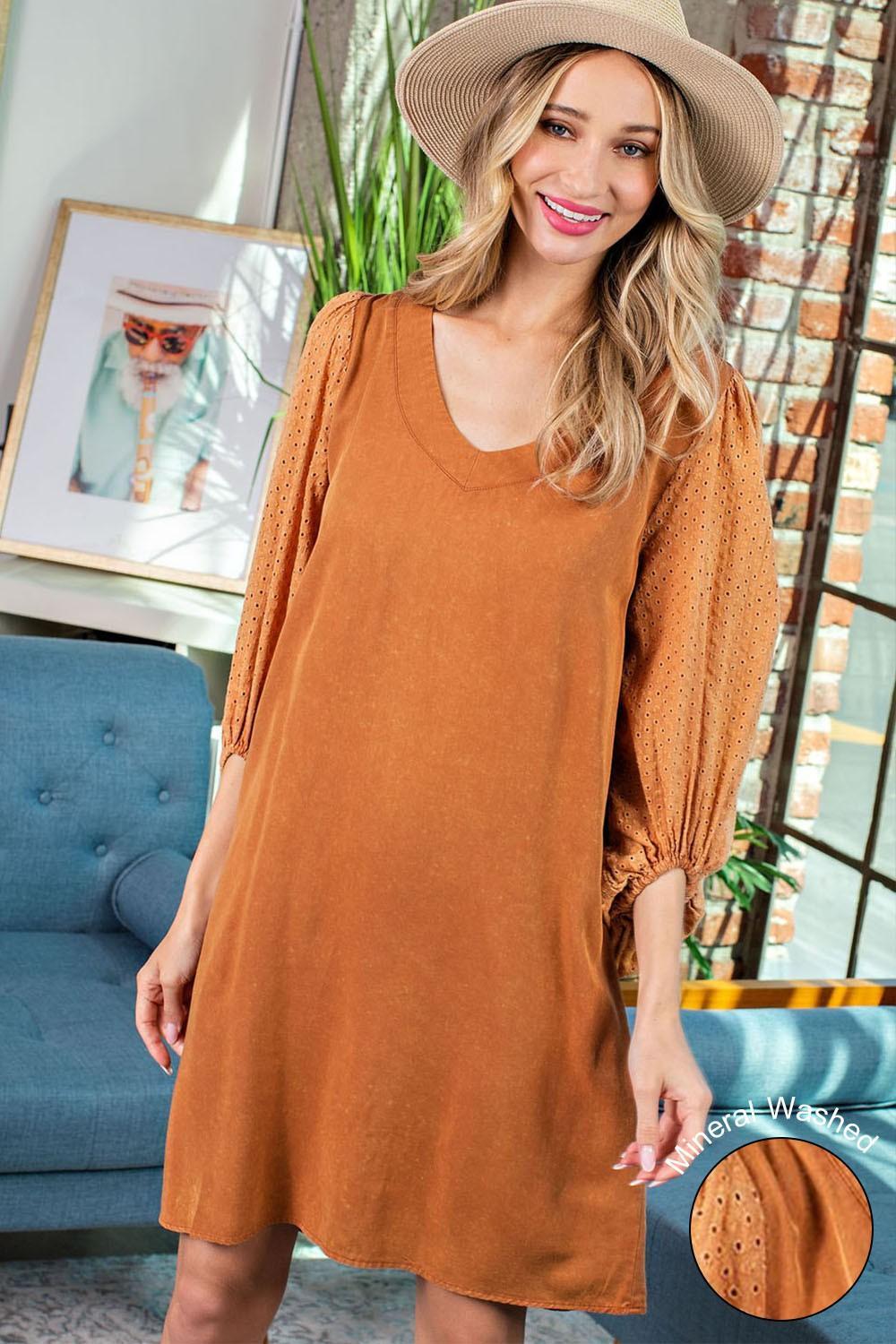 Charmed Mineral Washed Dress Product Image
