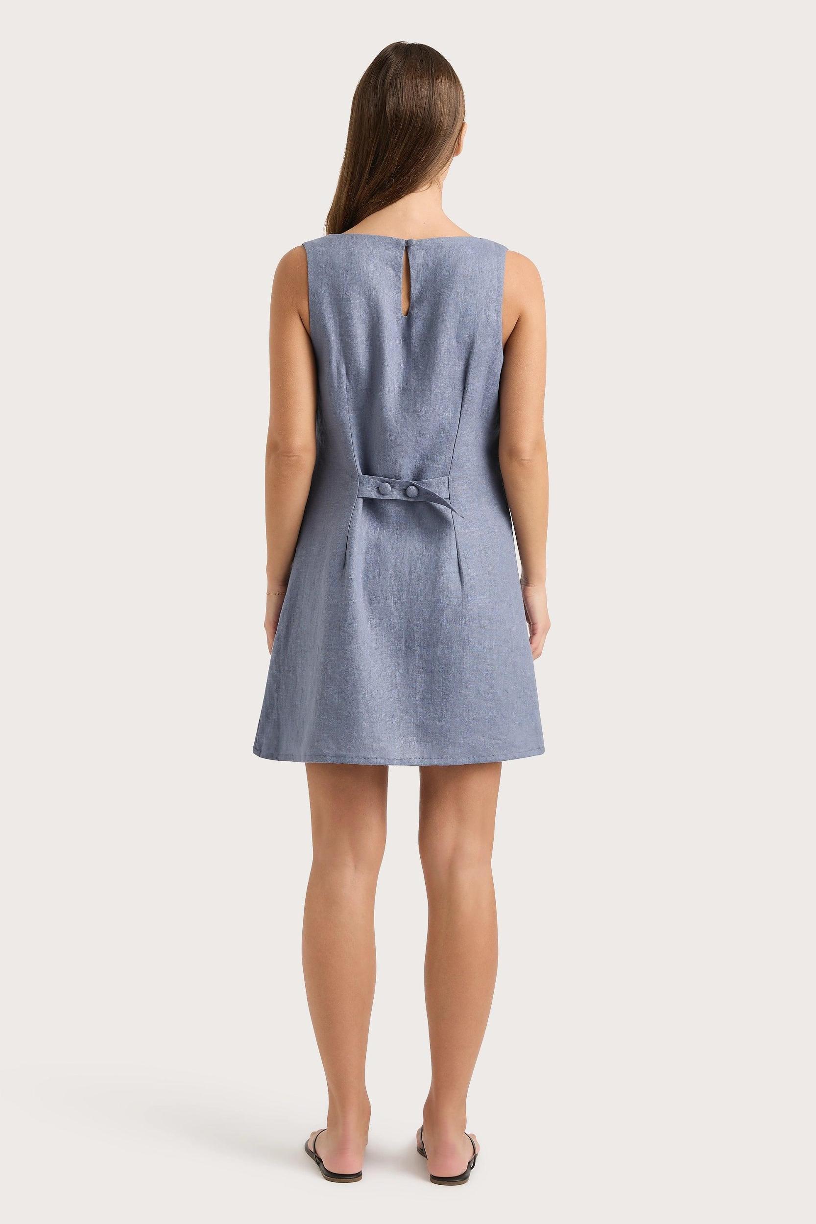 Nazarit Mini Dress Cornflower Blue Product Image