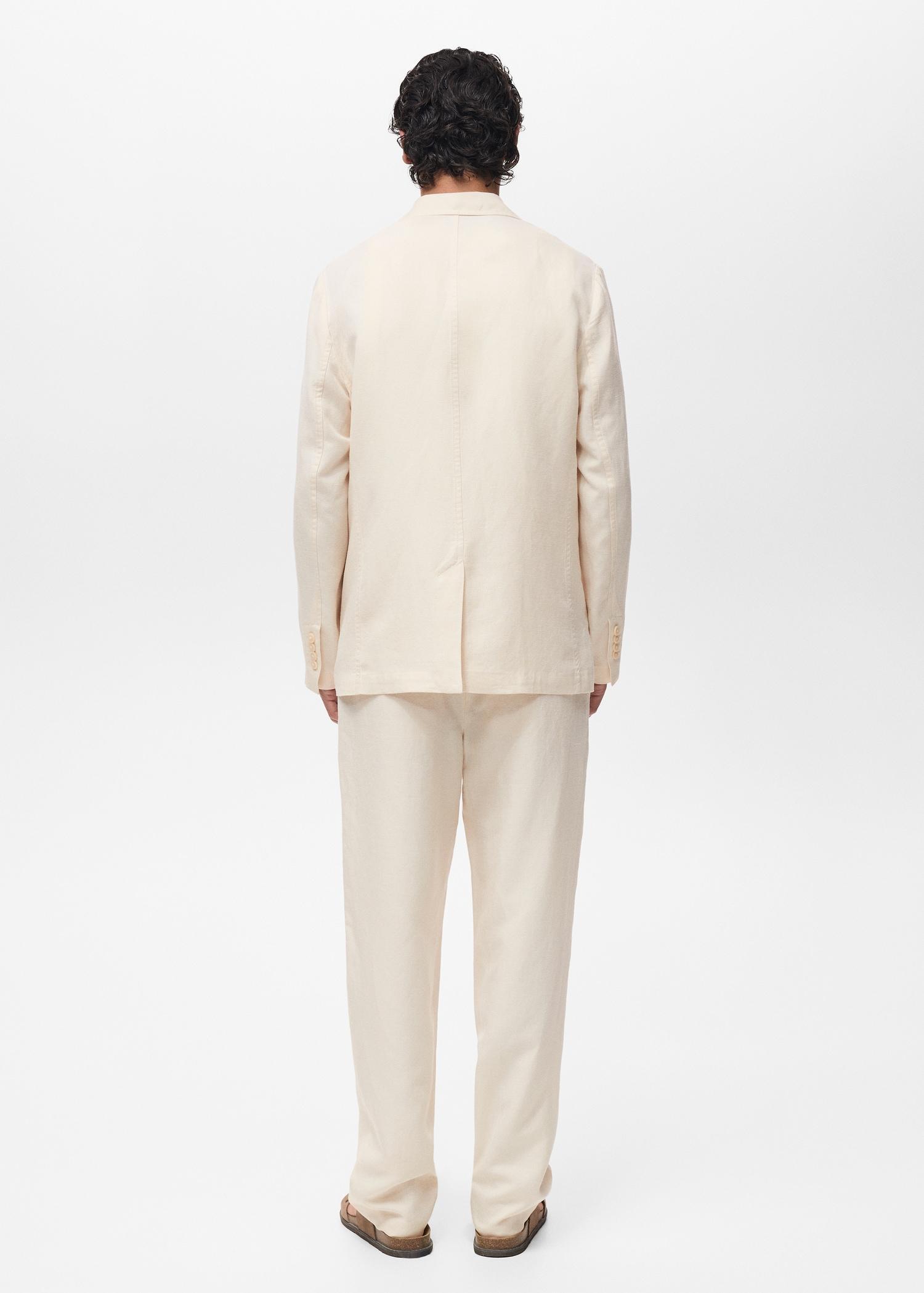 Linen-lyocell blend suit blazer - Men | MANGO USA Product Image