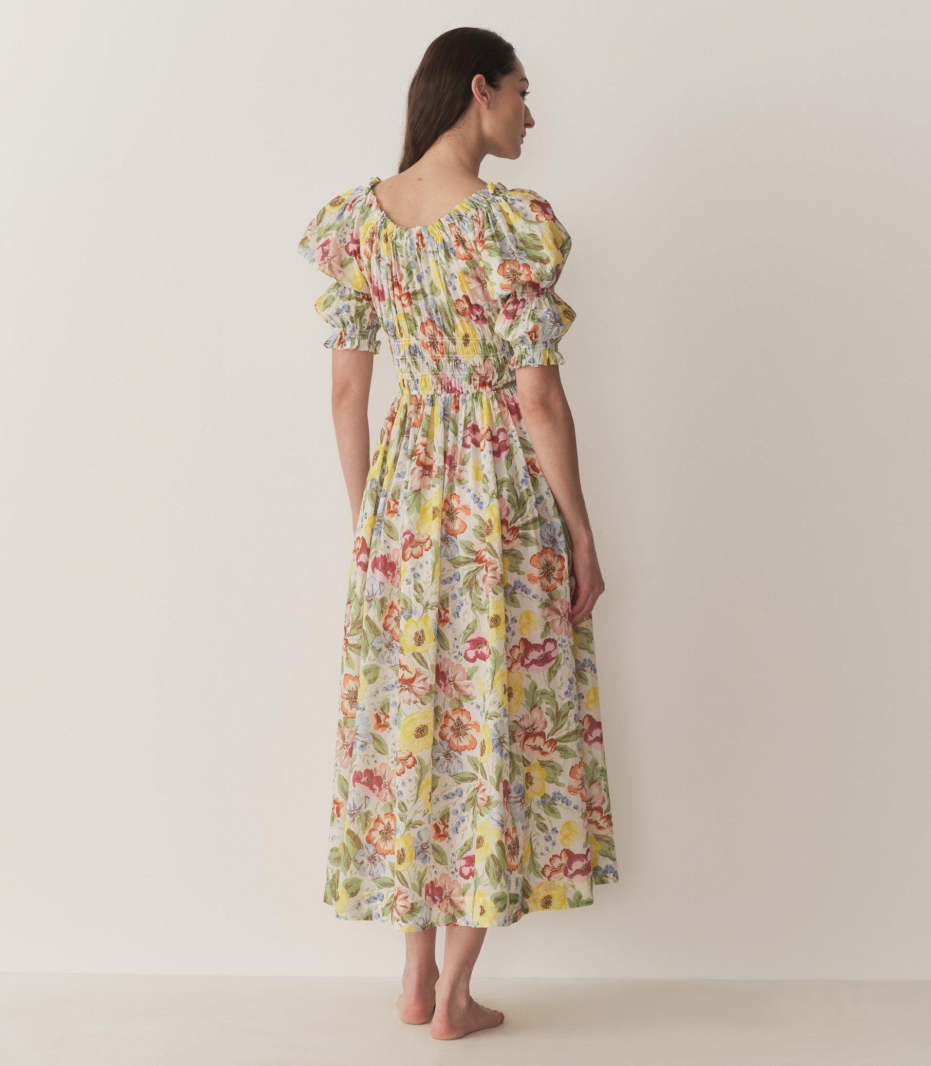 ISCHIA DRESS -- BLANC ANEMONE BLOOM Product Image