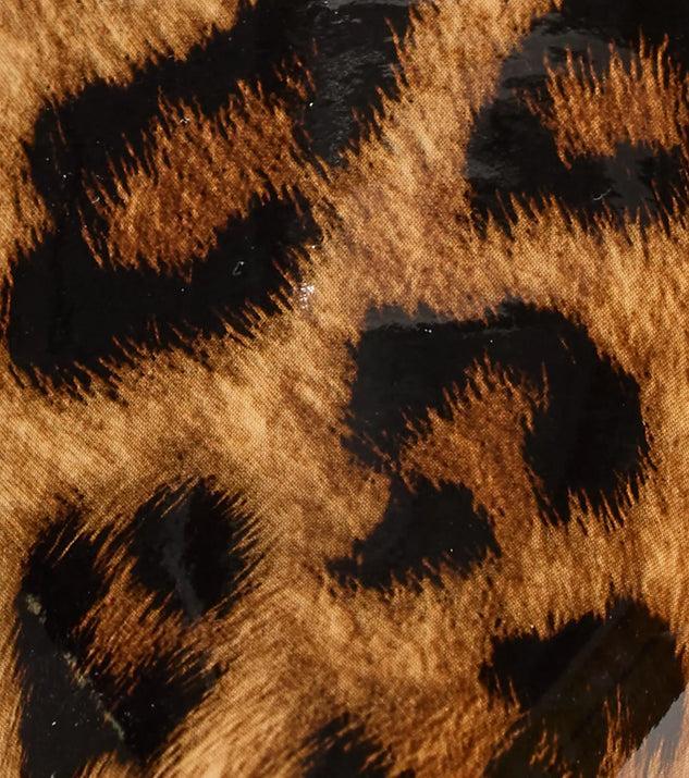 Wild Glam Leopard Print Slingback Pumps Product Image