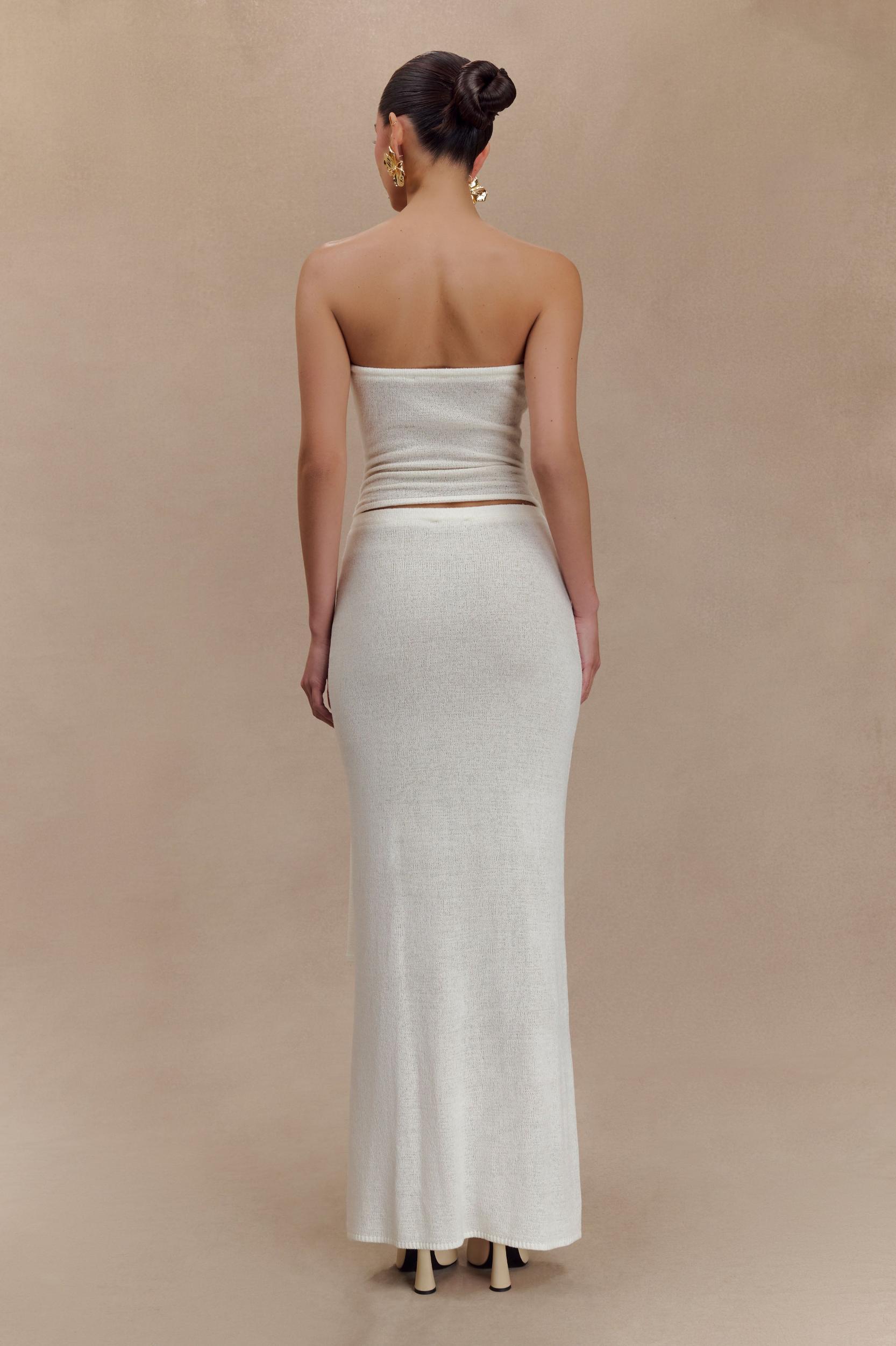 Phoebe Knit Maxi Skirt - Ivory Product Image