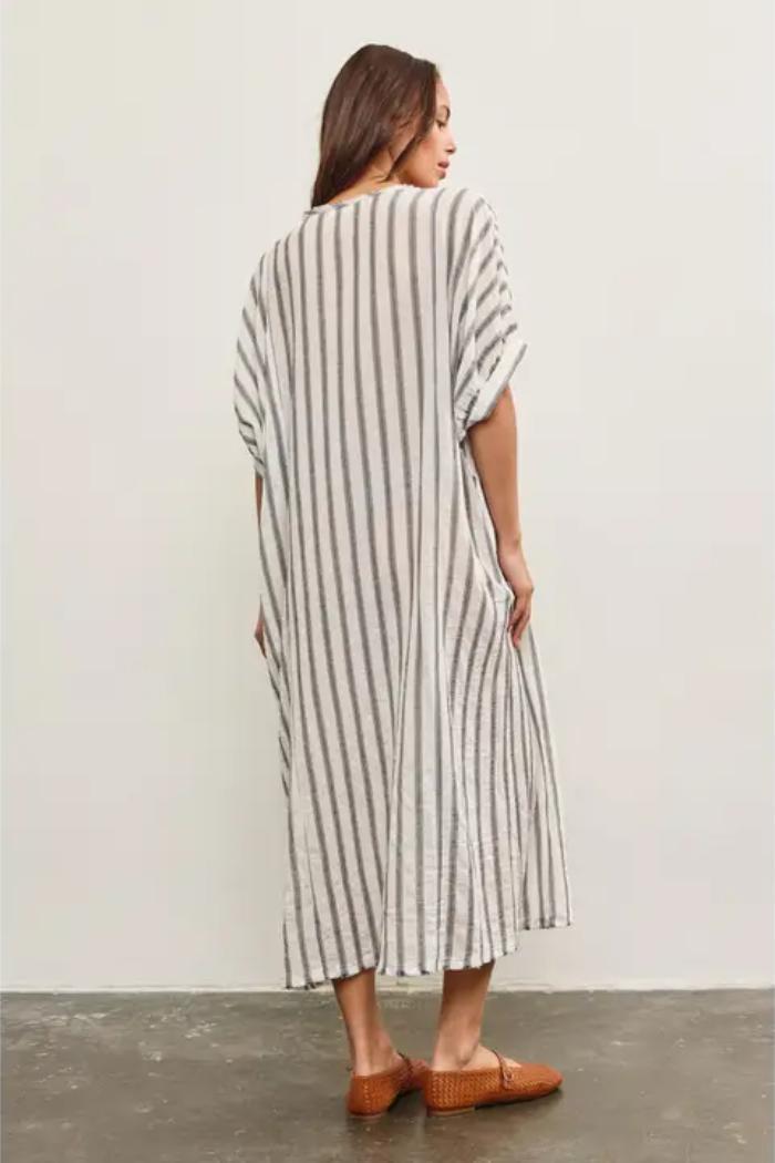 Front Button Tied Tunic Dress Product Image