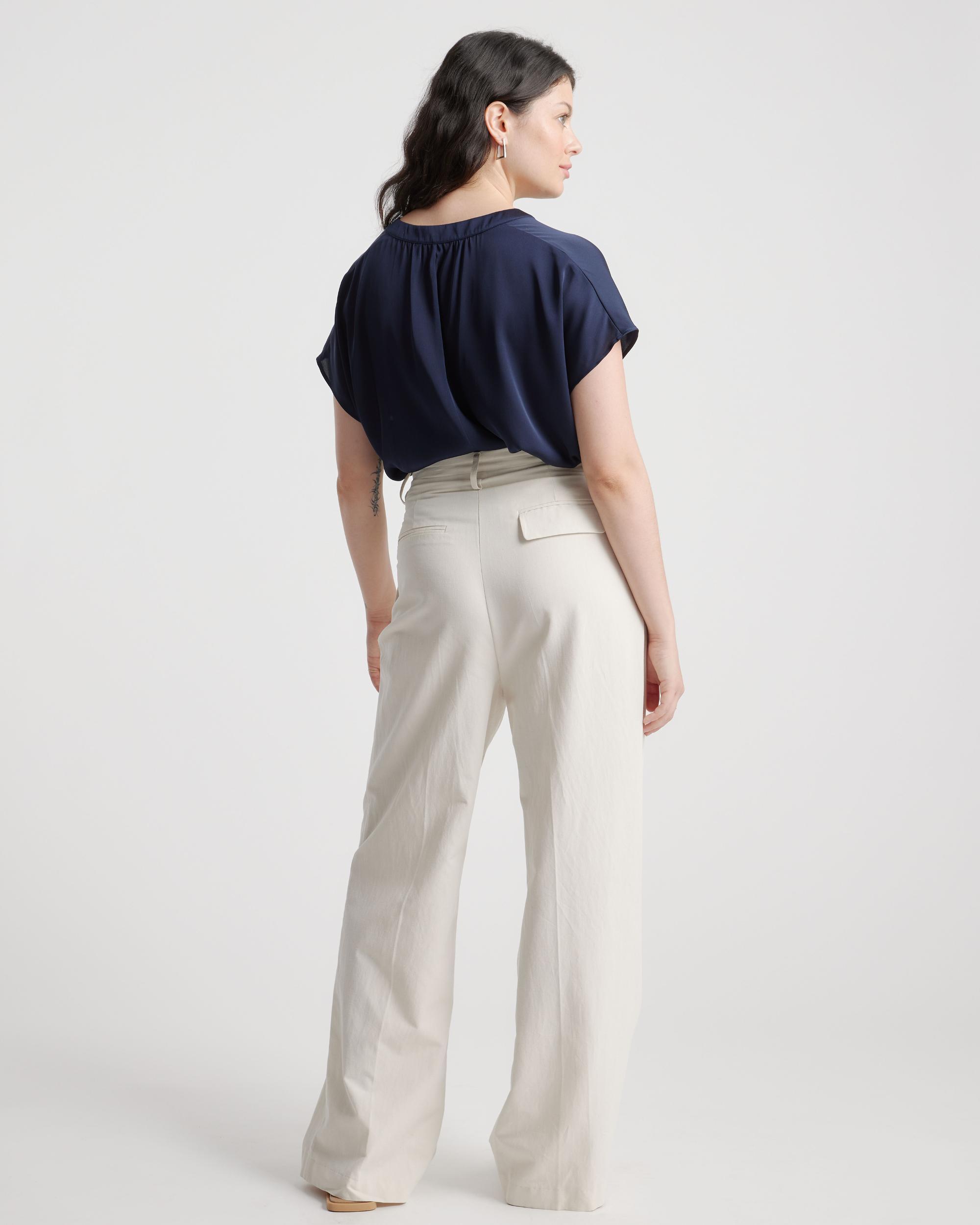 Quince | Women's Washable Stretch Silk Dolman Sleeve Blouse Size XL, Mulberry Silk Product Image