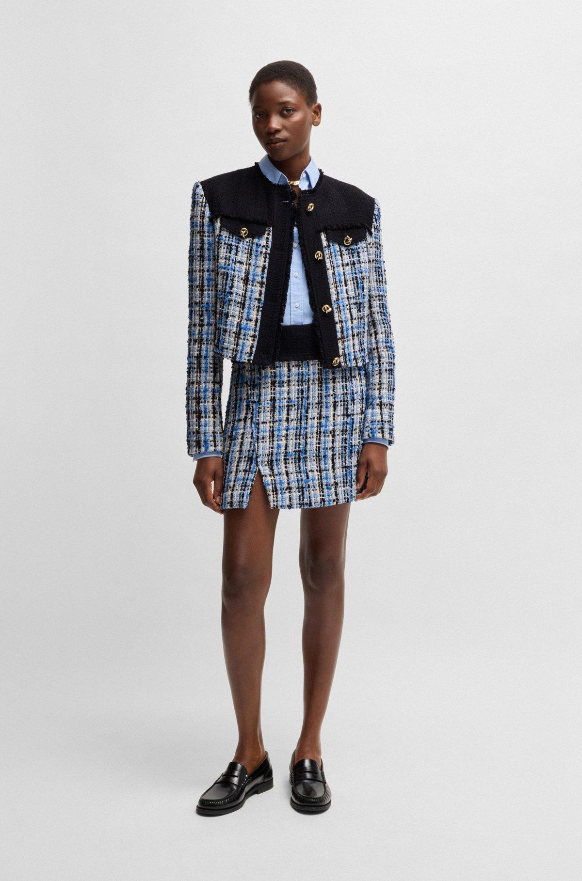 Mini skirt in multicolored tweed Product Image