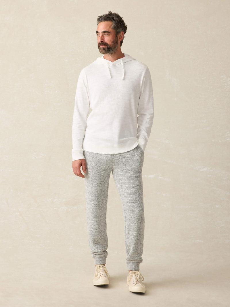 Sunwashed Slub Hoodie (Tall) - White Product Image
